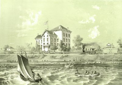 Soldiers Home, uit Chicago Illustrated, met literaire beschrijvingen door James W. Sheahan, uitgegeven door Jevne & Almini, Chicago, 1866-67 door American School