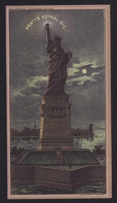 Vrijheidsbeeld bij nacht, Pratts Astral Oil door American School