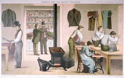 Kleermaker, plaat uit Prangs hulpmiddelen voor objectonderwijs, 1874 door American School