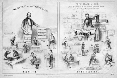 Tarief, anti-tarief, uitgegeven door H R Robinson, New York, 1844 door American School