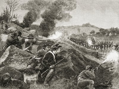 De Britten trekken zich terug uit Lexington, uit 