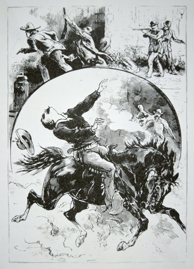 De Dalton Gang, neergeschoten door de woedende burgers van Coffeyville, uit de 