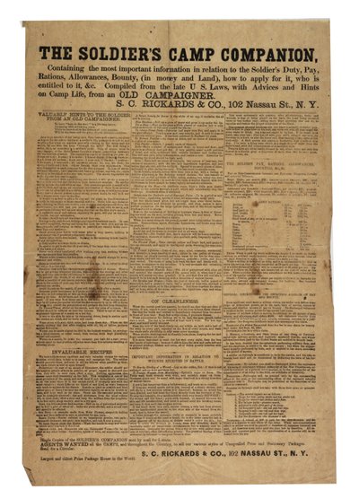 De soldatenkampgenoot, ca. 1861-1865 door American School