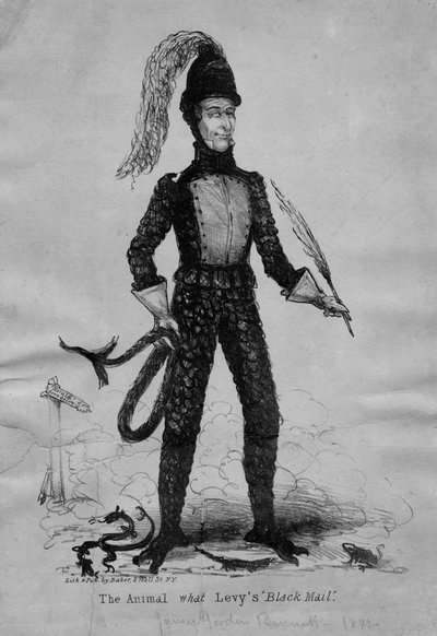 Het dier dat Zwarte Post heft, uitgegeven door Baker, New York, c.1842 door American School
