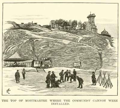 De Top van Montmartre waar de Communistische Kanonnen waren Geïnstalleerd door American School