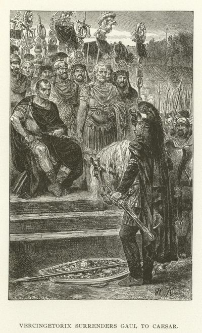 Vercingetorix geeft Gallië over aan Caesar door American School