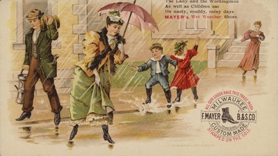 Wandelen en springen in de regen door American School