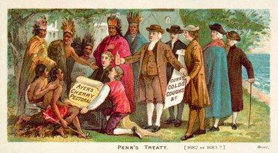 Verdrag van William Penn met de Noord-Amerikaanse indianen, 1682 door American School