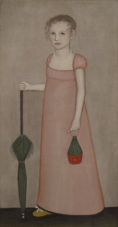 Portret van Harriet Campbell, ca. 1815 door Ammi Phillips