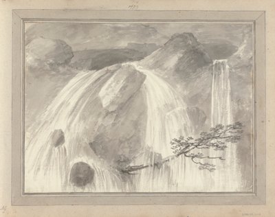 Uitzichten in Engeland, Schotland en Wales: Waterval, Uitzichten in 1799 door Amos Green