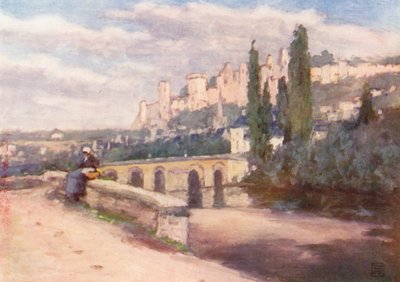Chinon vanaf de kade door Amy B. Atkinson