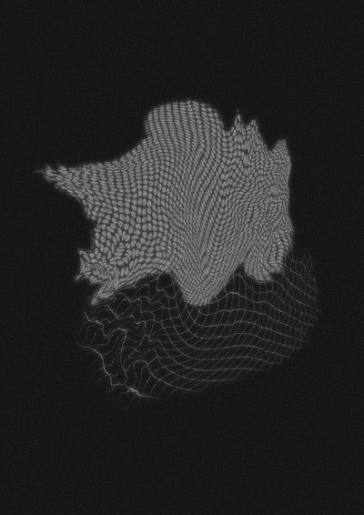 Abstract golvend raster door Amy Louise Baker