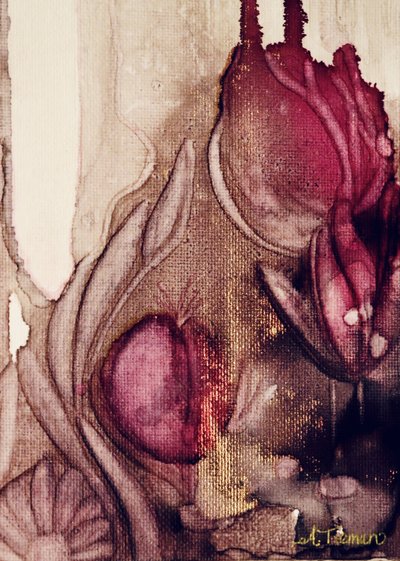 Dromerige gouden tulpen door Amy Tieman