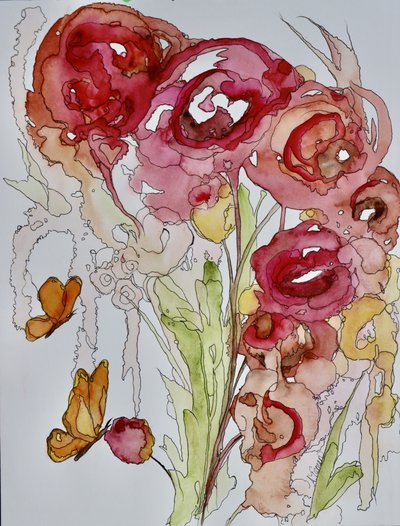 Vlinders in aquarel door Amy Tieman