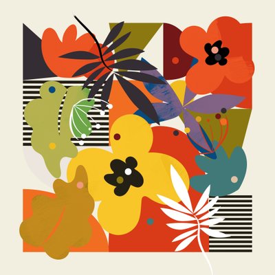 Cirkels Minimalistische bloem door Ana Rut Bre