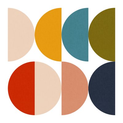 Geometrisch kleurenspel uit het midden van de vorige eeuw door Ana Rut Bre