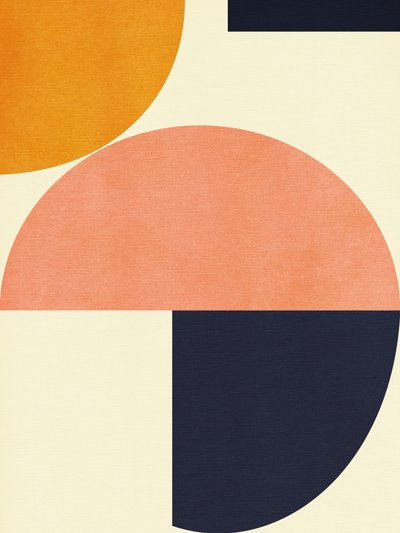 Rainbow Plus Shapes  Blauw Mosterd2 door Ana Rut Bre