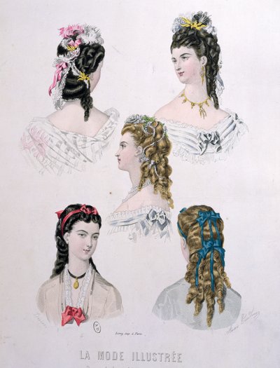 Kapsels met linten, illustratie uit 