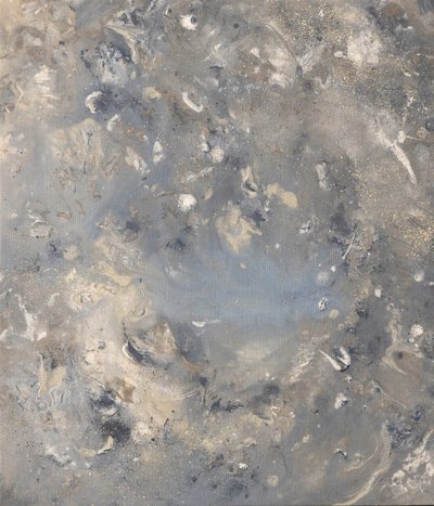 Zachtblauwgrijze stroming door Anastasiya Devochkina