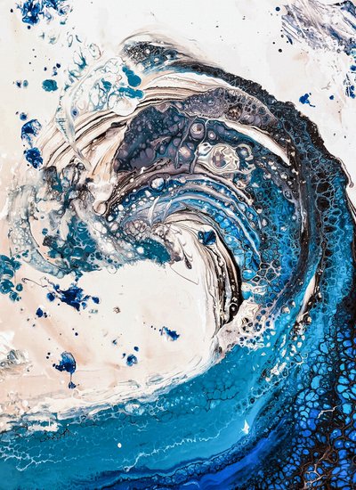 Abstracte oceaangolf door Anda Bieza