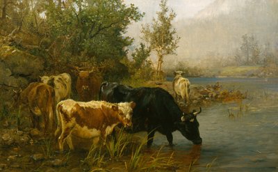 Koeien bij het water door Anders Askevold