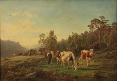 Landschap met koeien door Anders Askevold