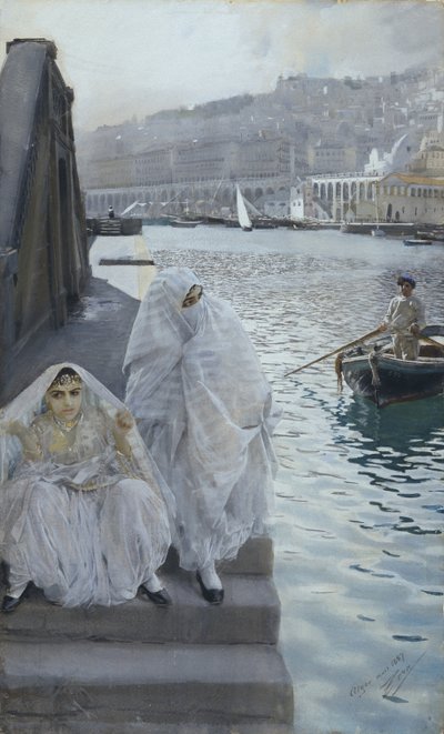 Vanuit de haven van Algiers door Anders Leonard Zorn