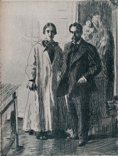 De heer en mevrouw Atherton Curtis van de ets door Anders Zorn, ca. 1880-1906, 1906 door Anders Leonard Zorn