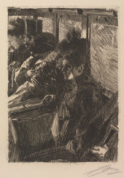 Omnibus, 1892 door Anders Leonard Zorn