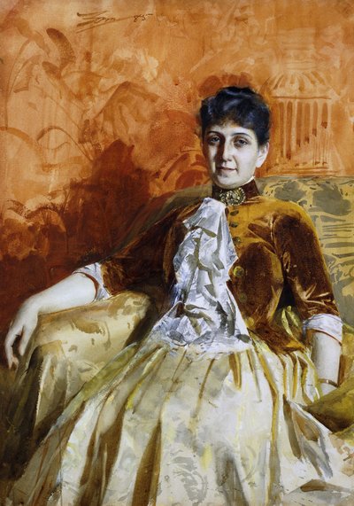 Portret van Lisen Lamm, 1885 door Anders Leonard Zorn