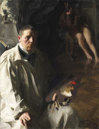 Zelfportret, 1896 door Anders Leonard Zorn