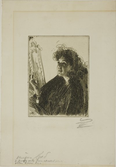 Meisje met een Sigaret I door Anders Leonard Zorn