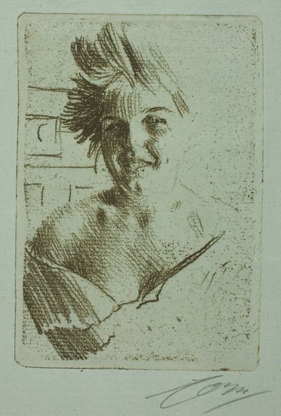 Lachend model I door Anders Leonard Zorn