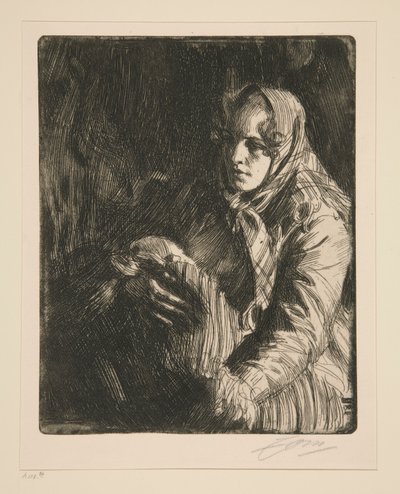 Madonna (Een Moeder) door Anders Leonard Zorn