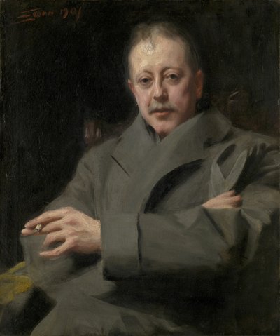 Portretstudie van een Man door Anders Leonard Zorn