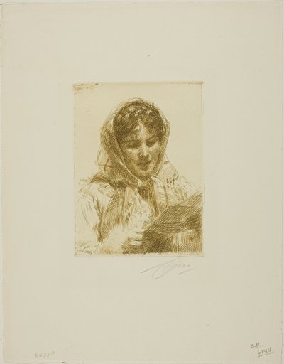 De brief door Anders Leonard Zorn