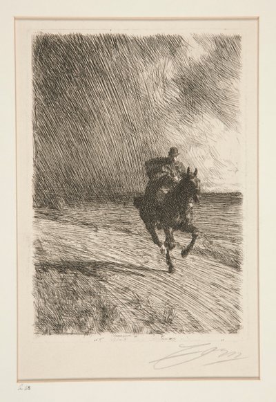 De storm door Anders Leonard Zorn