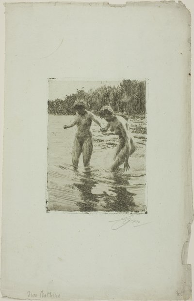 Twee Baders door Anders Leonard Zorn