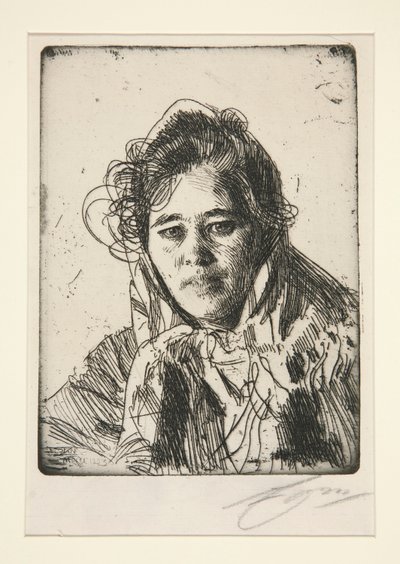 Jong Meisje uit Mora (Krakberg) door Anders Leonard Zorn