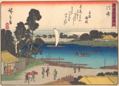Kawasaki, uit de serie De drieënvijftig stations van de Tokaido-weg door Ando Hiroshige