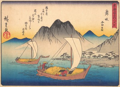 Maisaka, uit de serie De Drieënvijftig Stations van de Tokaido Weg, begin 20e eeuw door Ando Hiroshige