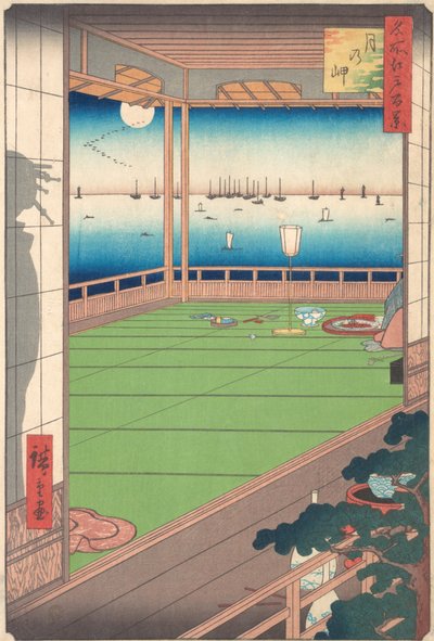 Maanuitkijkpunt, 1857 door Ando Hiroshige