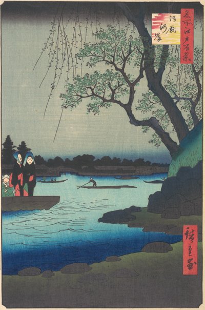 Ommayagashi, Sumida Rivier door Ando Hiroshige