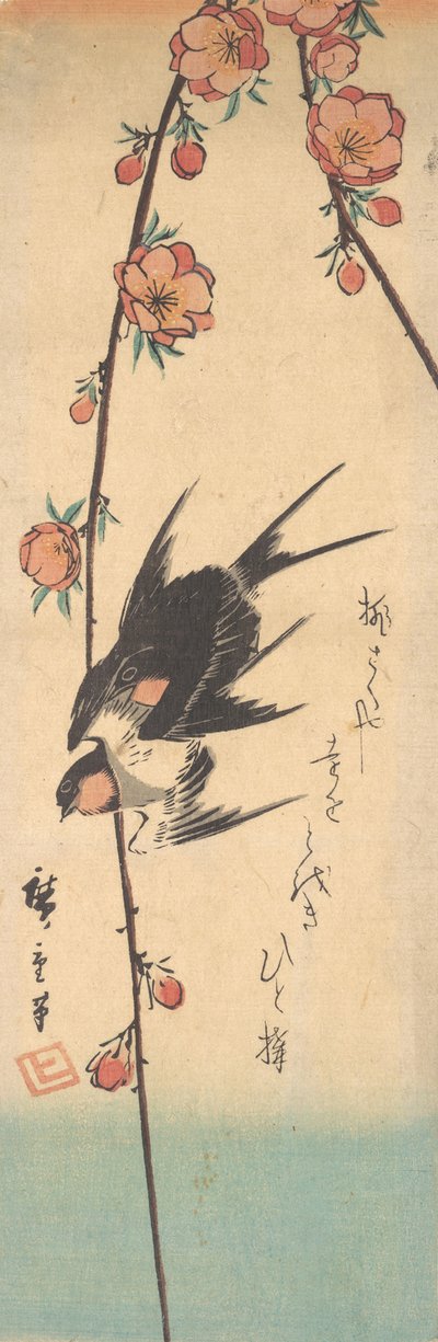 Perenbloesems en zwaluwen door Ando Hiroshige