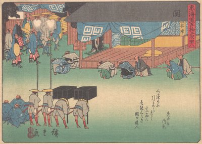 Seki, uit de serie De drieënvijftig stations van de Tokaido-weg door Ando Hiroshige