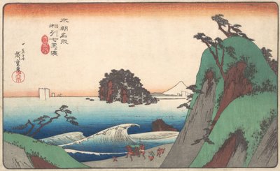 Zeven-ri strand, provincie Soshu door Ando Hiroshige