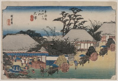 De Drieënvijftig Stations van de Tokaido: Otsu, 1833-1834 door Ando Hiroshige