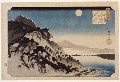Herfstmaan boven Ishiyama door Ando or Utagawa Hiroshige