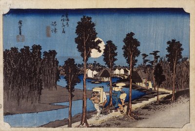 Schemering in Numazu, #13 door Ando or Utagawa Hiroshige