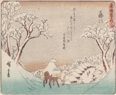 Fujikawa door Ando or Utagawa Hiroshige